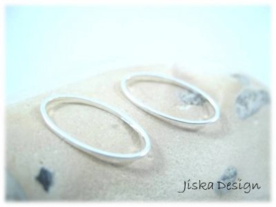 Ovala Ringar Silverfärgade 9x16mm 20st