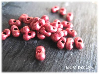 Jablonex Farfalle Röd Metallic Matt 6x4mm 10g