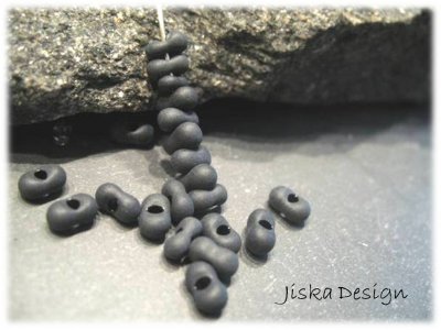 Jablonex Farfalle Svart Matt 6x4mm 10g