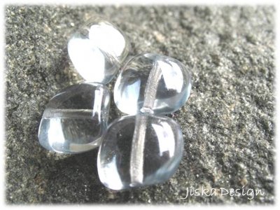 Jablonex Glaspärla Ljusblå 11x9mm 10-pack
