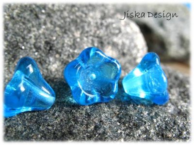 Jablonex Änglakjol/Blomma Turkos 10x13mm 10st