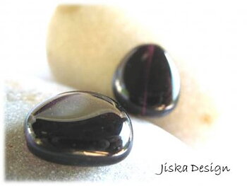 Glasnuggets Mörklila 17x16mm 4st