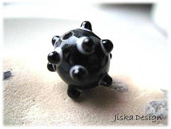 Lampwork Rund Svart 10mm