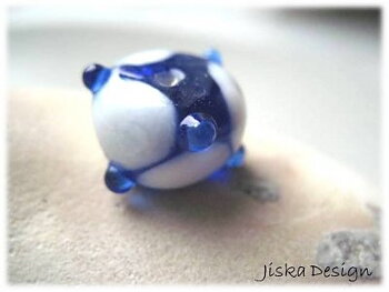 Lampwork Rund Blå 13mm