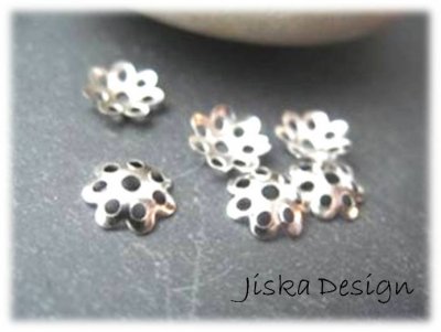 Pärlhattar Silverfärgade 8mm 50st