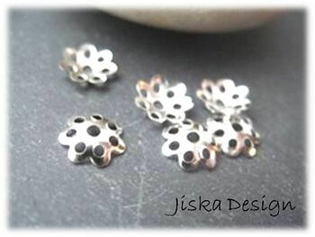 Pärlhattar Silverfärgade 8mm 50st