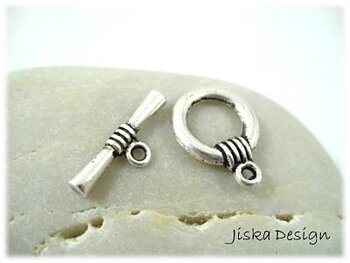 Toggle Lås Tibetsilver 14x18,5mm 10-pack