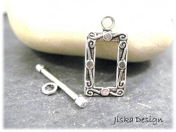 Toggle Lås Tibetsilver 22,5mm 5-pack