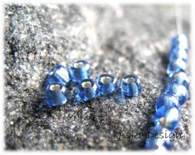 Seed Beads Blå Silverline 8/0 20g