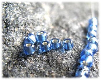 Seed Beads Blå Silverline 8/0 20g