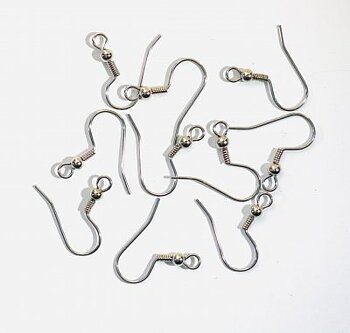 Örhängeskrokar Mörkt Silverfärg 2x18mm 10st