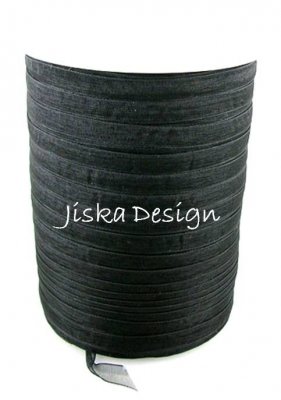 Organza Band Svart 6mm 1meter