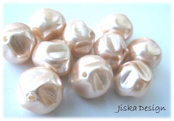 Glaspärlor Lackade Rosa 10x9mm 10-pack