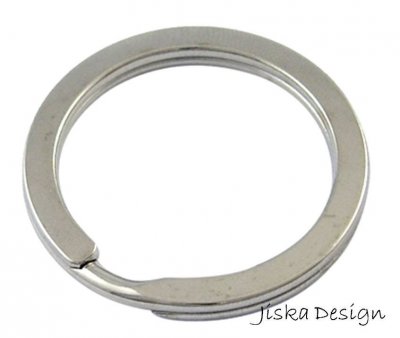 Nyckelring Nickelfärgad 30mm 10st