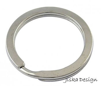 Nyckelring Nickelfärgad 30mm 10st