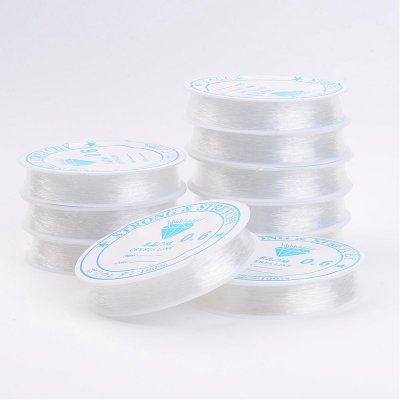 Elastiskt Tråd Clear 0,6mm 1rulle=10m