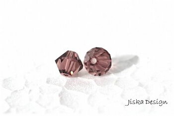 Fasetterad Bicon Dark Rose 6mm 10st