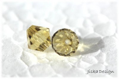 Fasetterad Bicon Citrine 6mm 10st