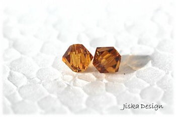 Fasetterad Bicon Light Topaz 6mm 10st