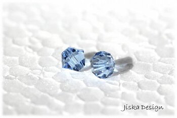 Fasetterad Bicon Light Blue 6mm 10st
