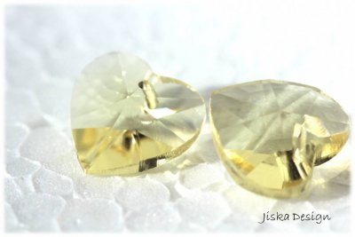 Hjärtan Citrine 14mm 4st
