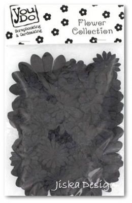 YD Blommor Svart 50-pack