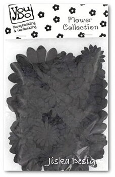 YD Blommor Svart 50-pack