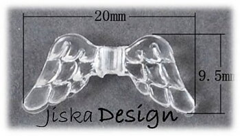 Akryl Änglavingar Clear 20,9x3,5mm 10-pack