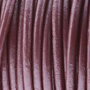 Läderband Metallic Fruit Punsch 2mm 1meter