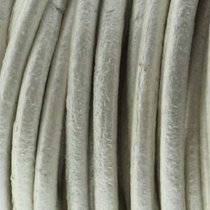 Läderband Metallic Silver 2mm 1meter