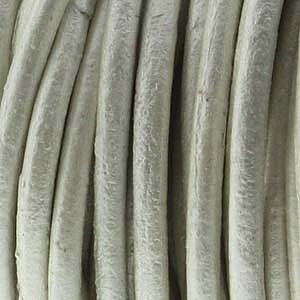 Läderband Metallic Silver 2mm 1meter