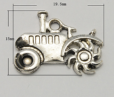 Traktor Tibetsilver 15x19,5mm 10st