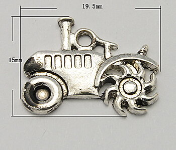 Traktor Tibetsilver 15x19,5mm 10st