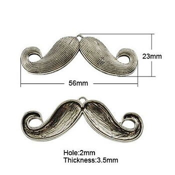 Mustache Tibetsilver 56x23