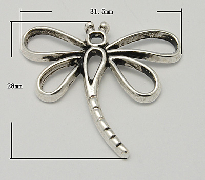 Slända Tibetsilver 28x31,5mm
