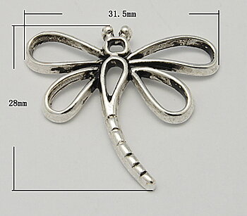Slända Tibetsilver 28x31,5mm