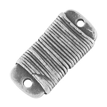 Trådrulle platt Tibetsilver 15x7mm 4st
