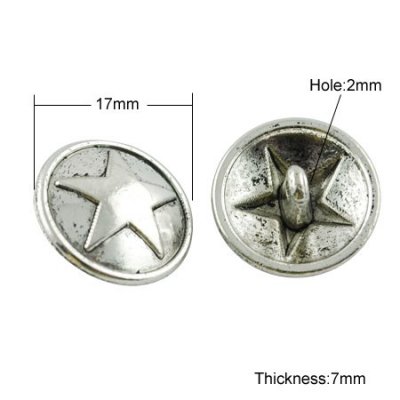 Knappar / Lås  17mm Tibetsilver 4-pack