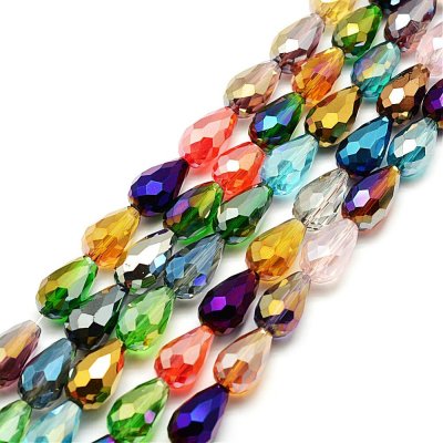 Fasetterade Droppar Mix AB 15x10mm 1sträng