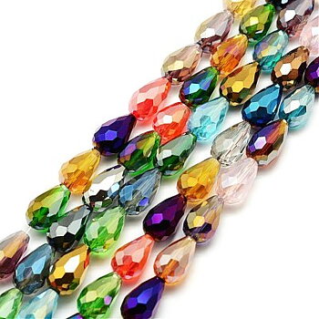 Fasetterade Droppar Mix AB 15x10mm 1sträng