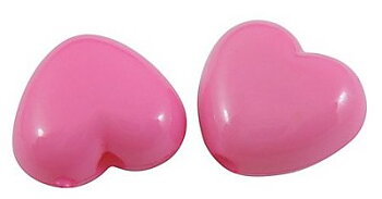 Akryl Hjärtan Rosa 10mm 10-pack