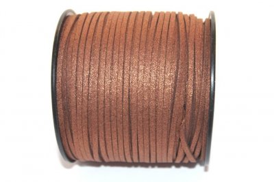 Mockaimitation Brun & Guld 3mm 1meter
