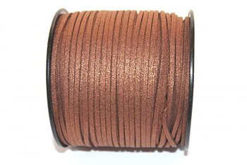 Mockaimitation Brun & Guld 3mm 1meter