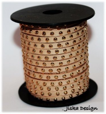 Mockaband med Nitar Beige 4,5x2mm 1meter
