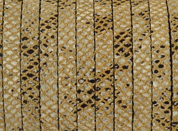 Läderband Platt Beige 5x2mm 20cm