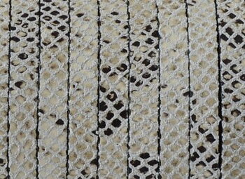 Läderband Platt Ljus Beige 5x2mm 20cm