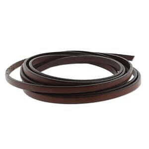 Läderband Platt Mörk Brunt 5x1,5mm 20cm
