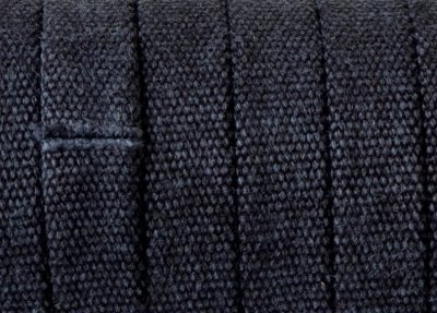Läderband Platt Svart Jeans 10x2mm 20cm