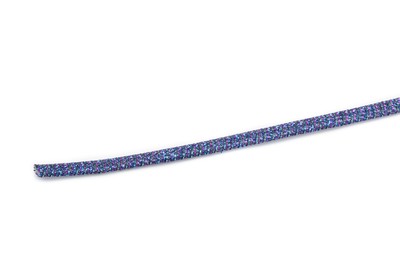 Läderband Platt Glitter Blå/Lila 3mm 20cm