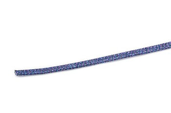 Läderband Platt Glitter Blå/Lila 3mm 20cm